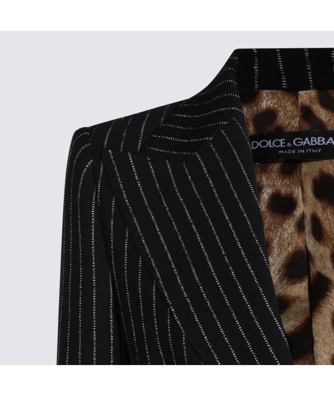 DOLCE&GABBANA Черный шерстяной жакет/пиджак, фото 8