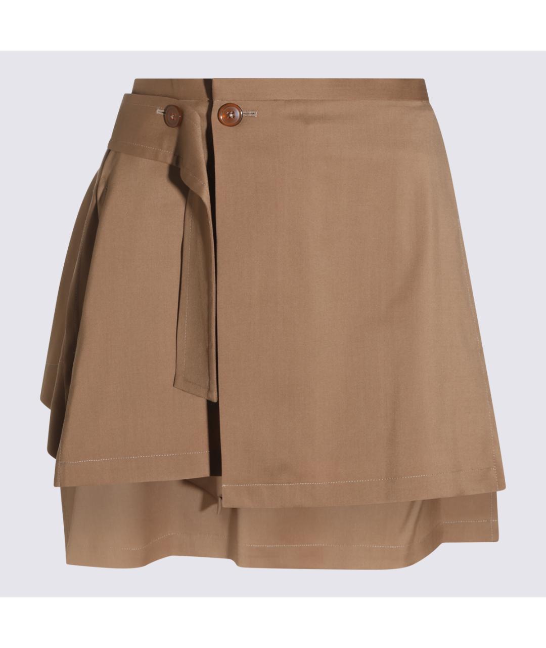 VIVIENNE WESTWOOD Бежевая шерстяная юбка мини, фото 2