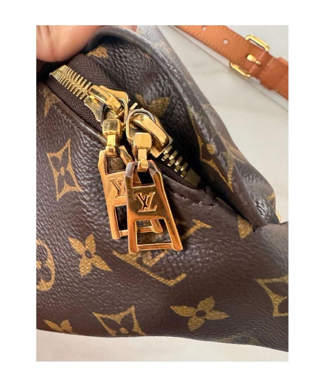 LOUIS VUITTON Коричневая канва поясная сумка, фото 3