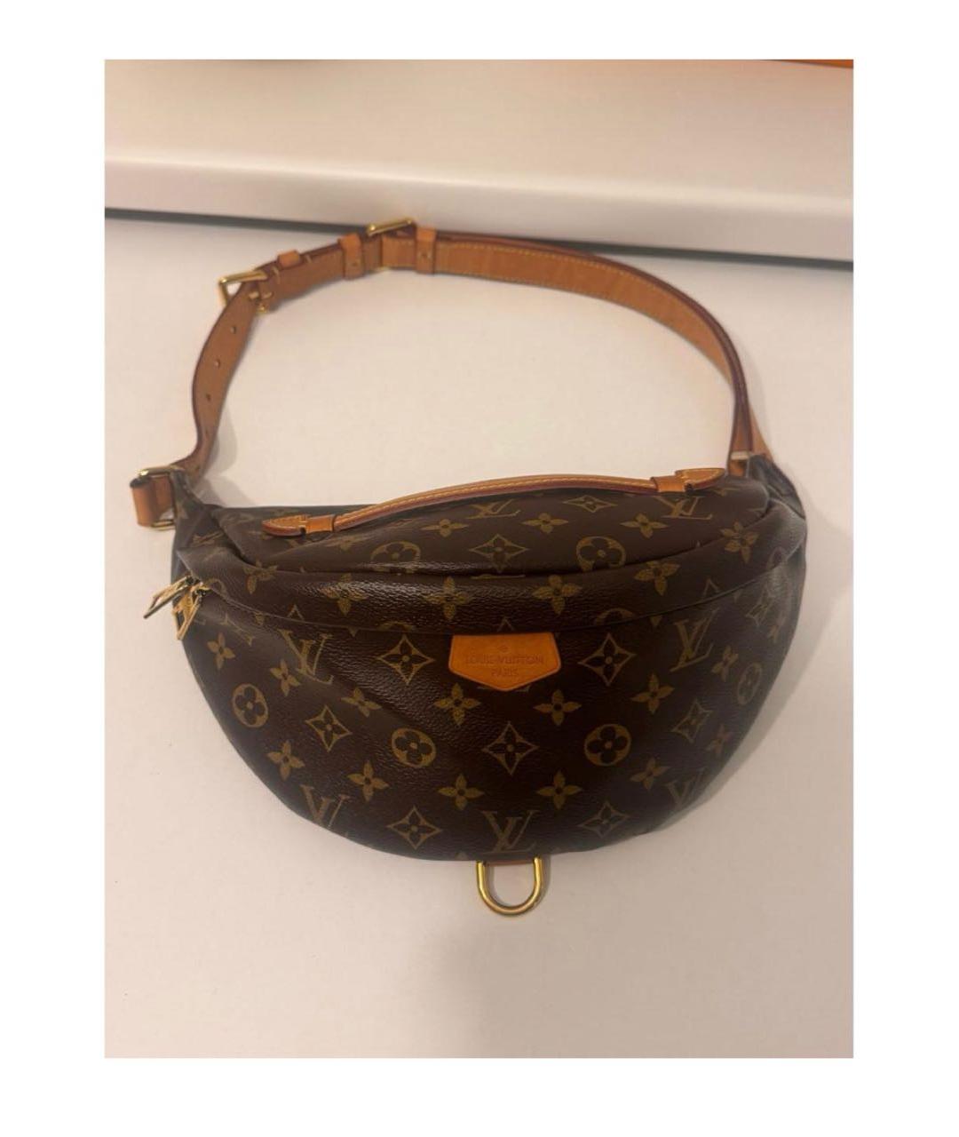 LOUIS VUITTON Коричневая канва поясная сумка, фото 7