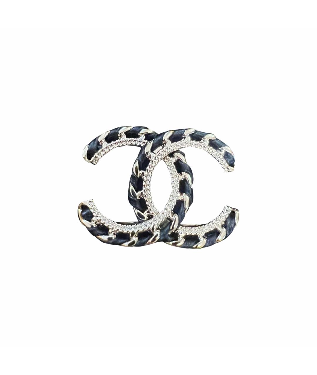 CHANEL Черная металлическая булавка / брошь, фото 1