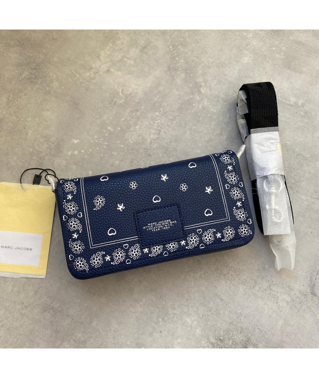 MARC JACOBS Синяя кожаная сумка через плечо, фото 3