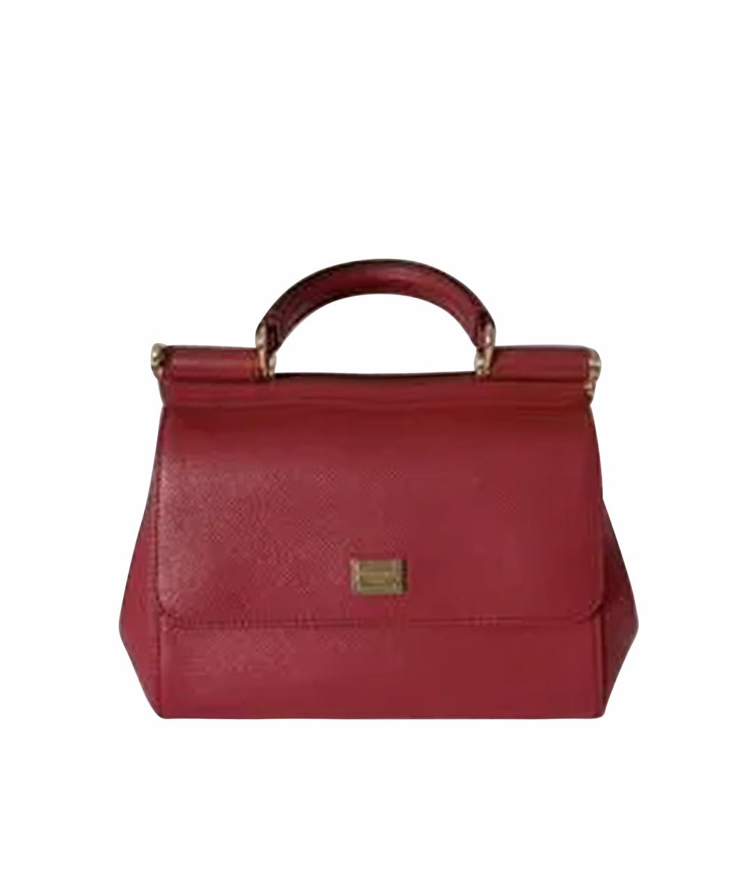DOLCE&GABBANA Фуксия кожаная сумка с короткими ручками, фото 1