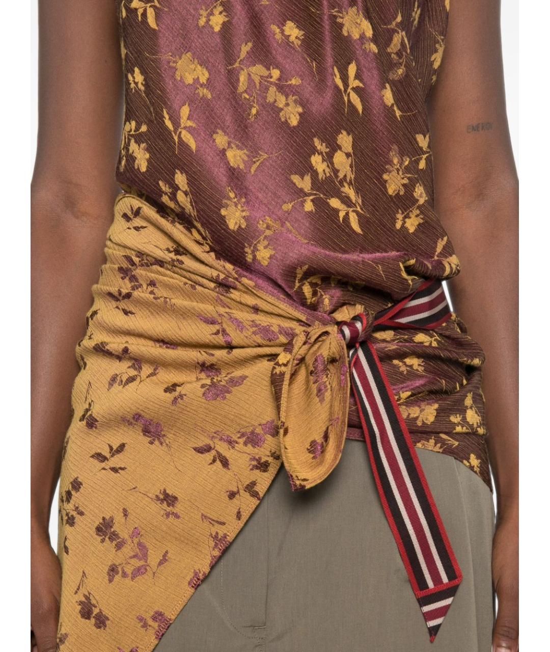 DRIES VAN NOTEN Фиолетовая вискозная блузы, фото 4