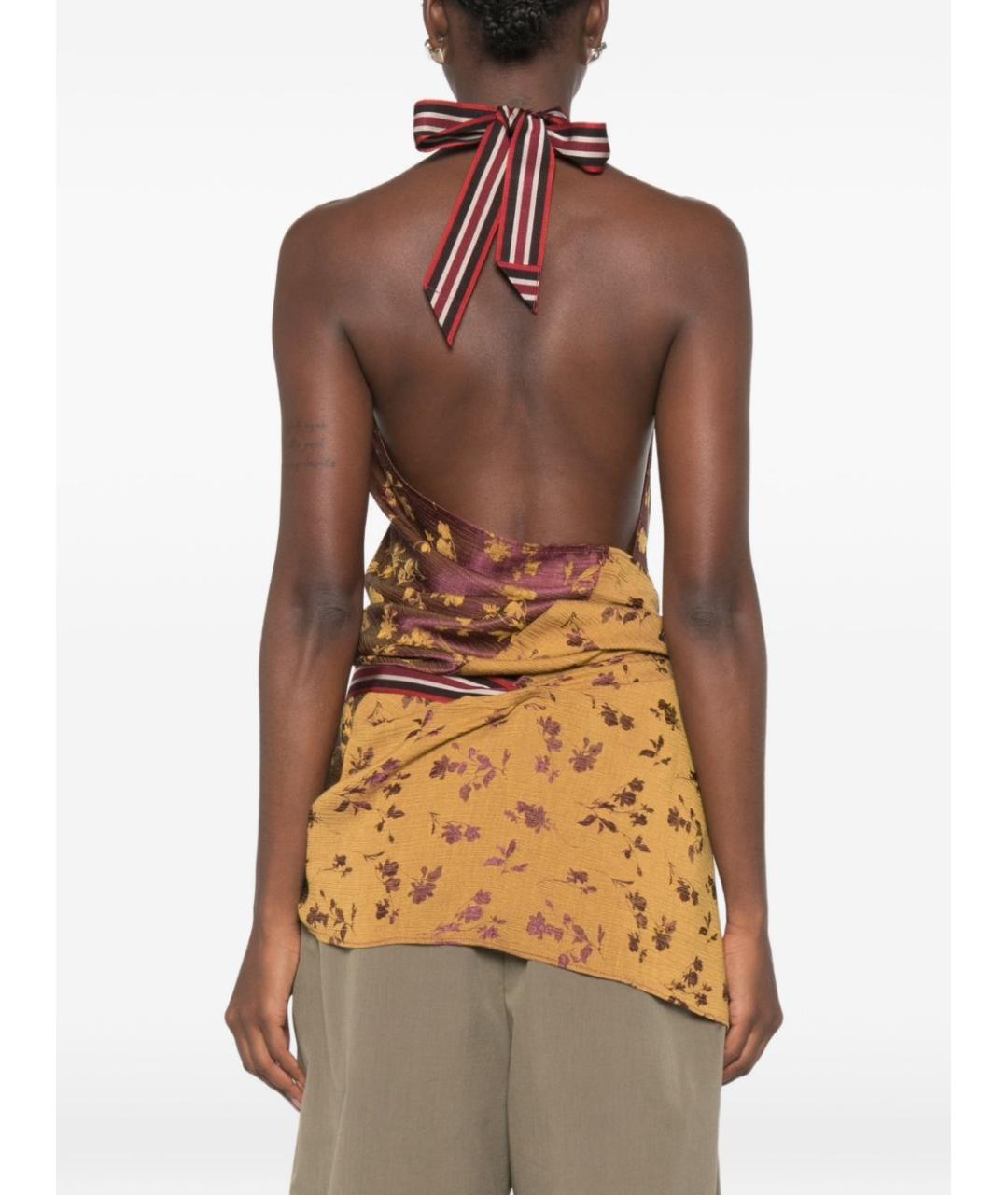 DRIES VAN NOTEN Фиолетовая вискозная блузы, фото 2