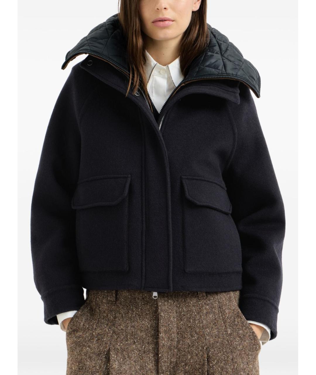 BRUNELLO CUCINELLI Синяя шерстяная куртка, фото 6