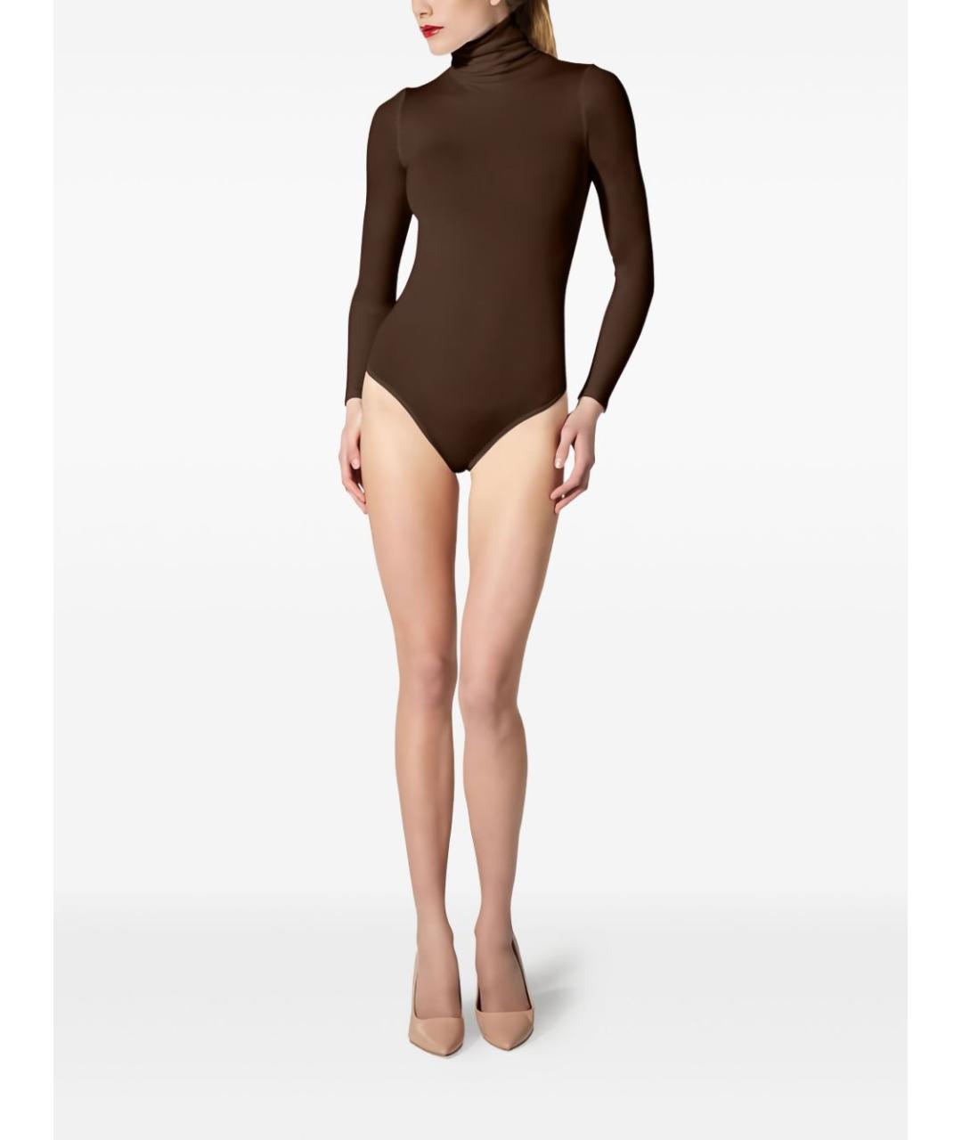 WOLFORD Коричневое хлопковое боди, фото 2
