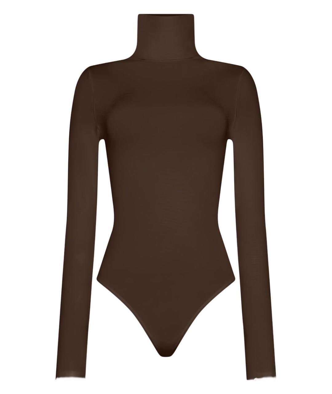 WOLFORD Коричневое хлопковое боди, фото 1