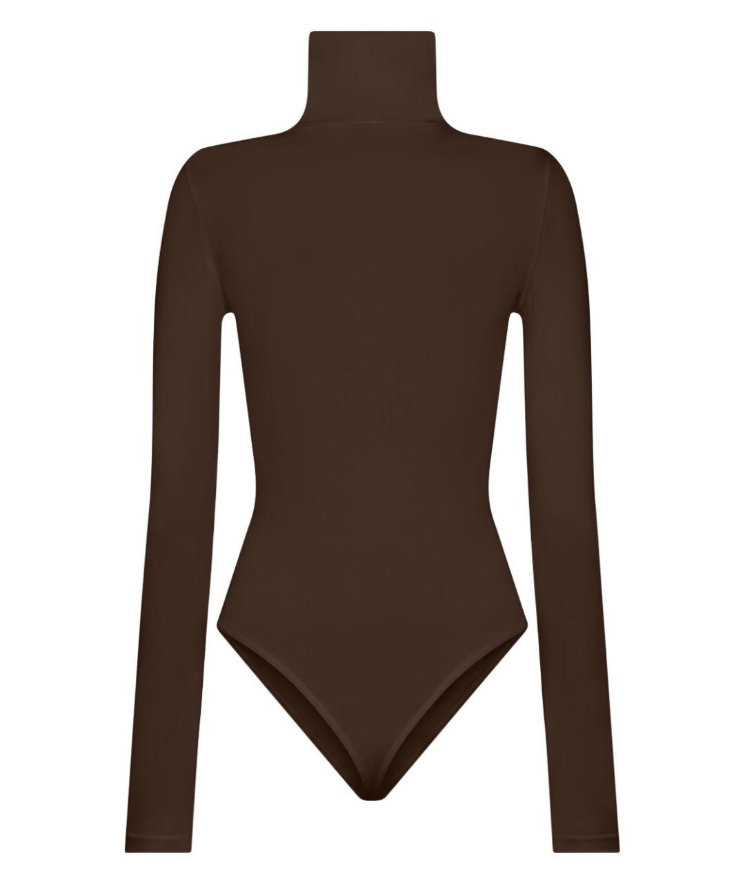 WOLFORD Коричневое хлопковое боди, фото 3