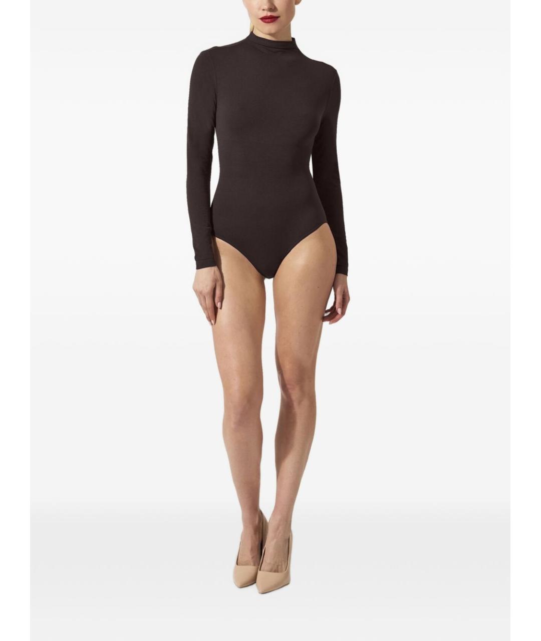 WOLFORD Коричневое полиамидовое боди, фото 3