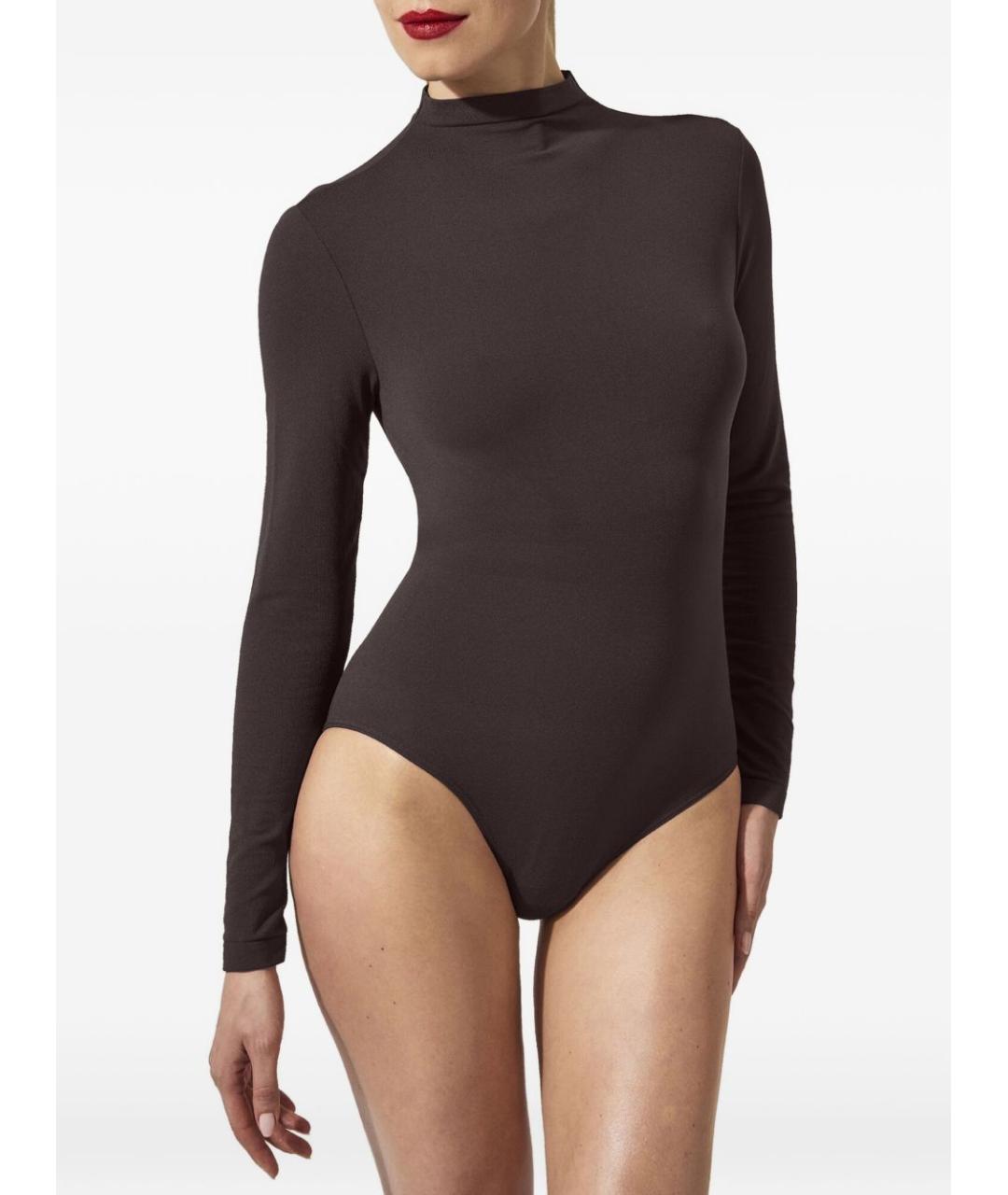 WOLFORD Коричневое полиамидовое боди, фото 2