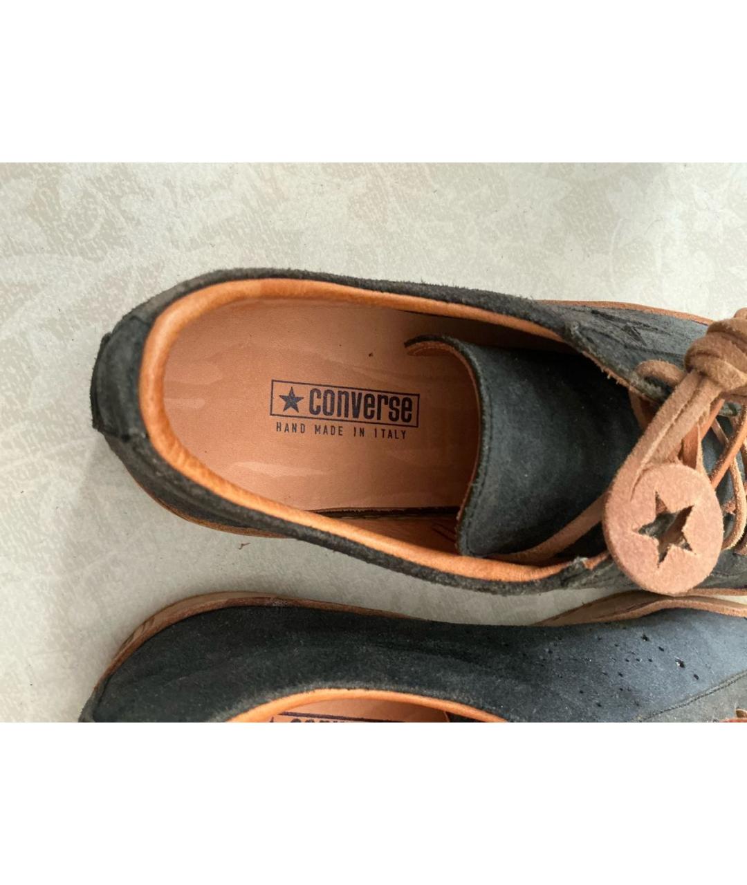 CONVERSE Антрацитовые замшевые низкие кроссовки / кеды, фото 6