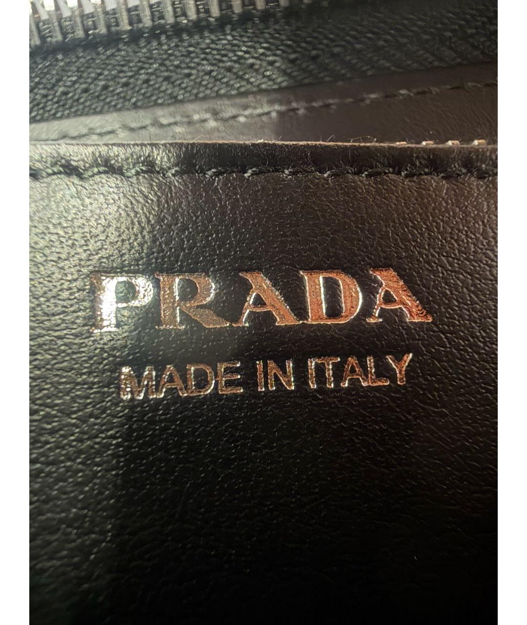 PRADA Черный кожаный кошелек, фото 7