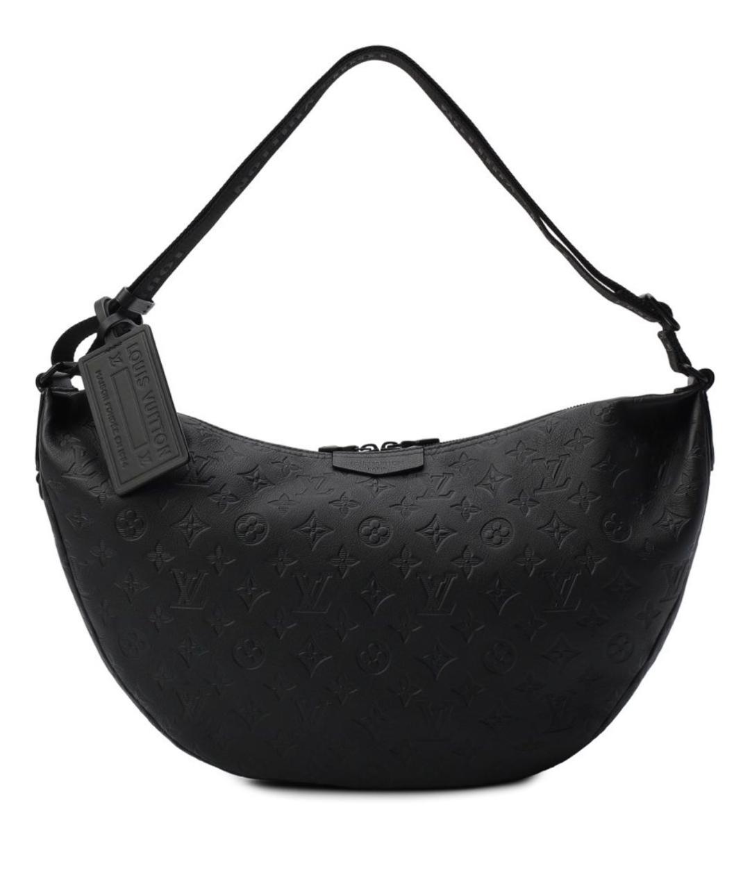 LOUIS VUITTON Черная кожаная сумка на плечо, фото 1