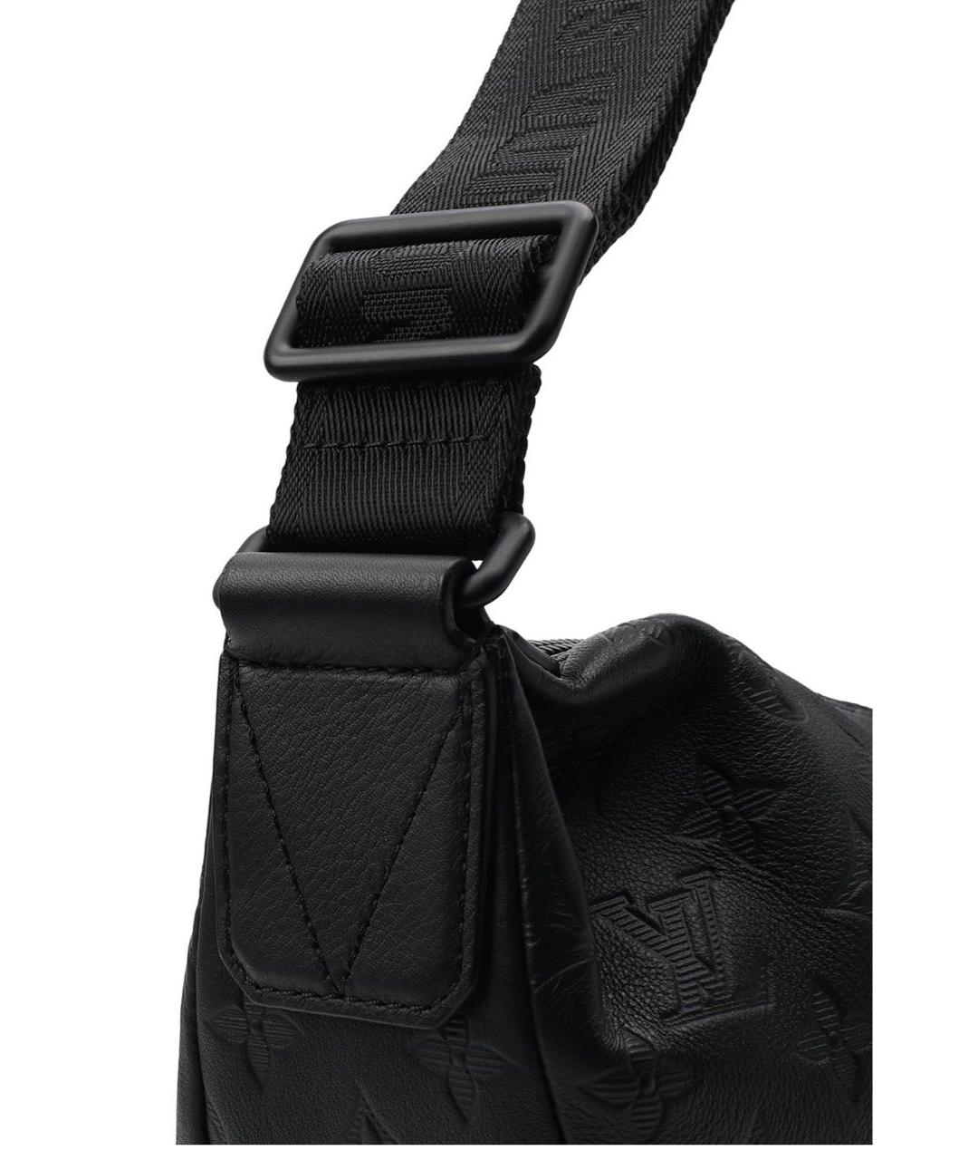 LOUIS VUITTON Черная кожаная сумка на плечо, фото 4