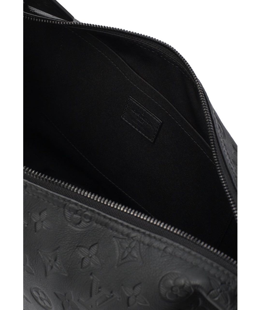 LOUIS VUITTON Черная кожаная сумка на плечо, фото 3