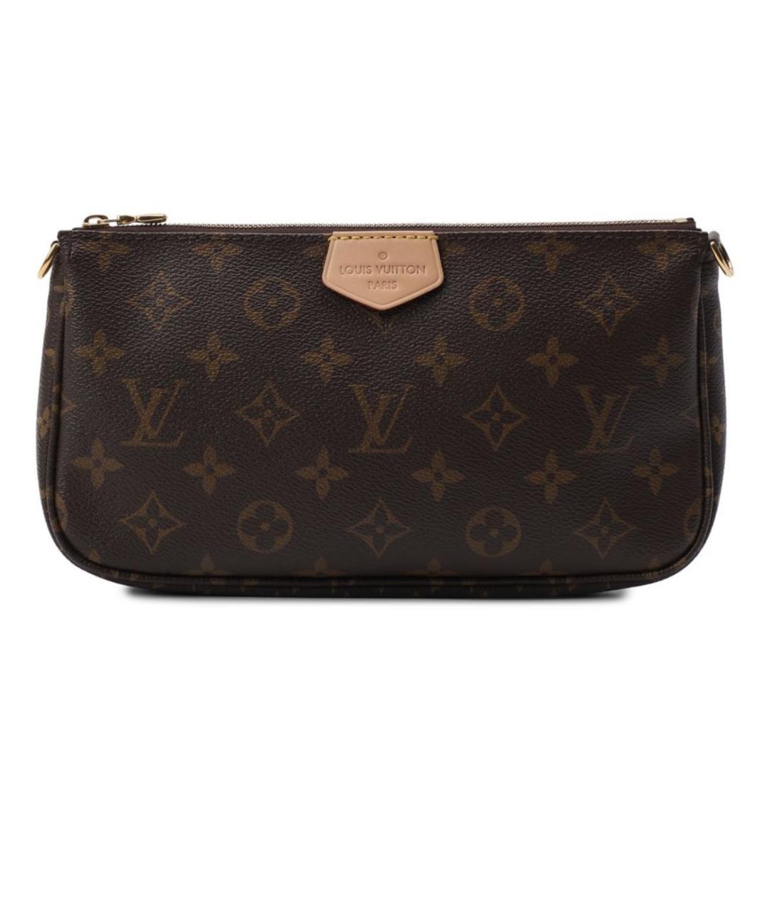 LOUIS VUITTON Коричневая кожаная сумка через плечо, фото 1