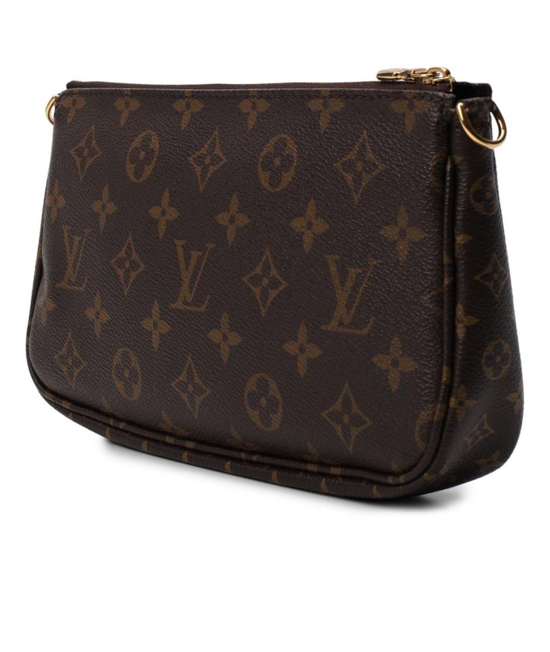 LOUIS VUITTON Коричневая кожаная сумка через плечо, фото 2