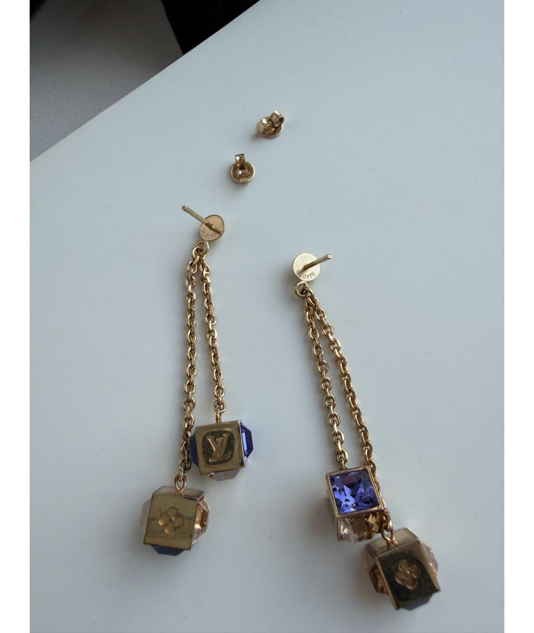 LOUIS VUITTON Золотые серьги, фото 6
