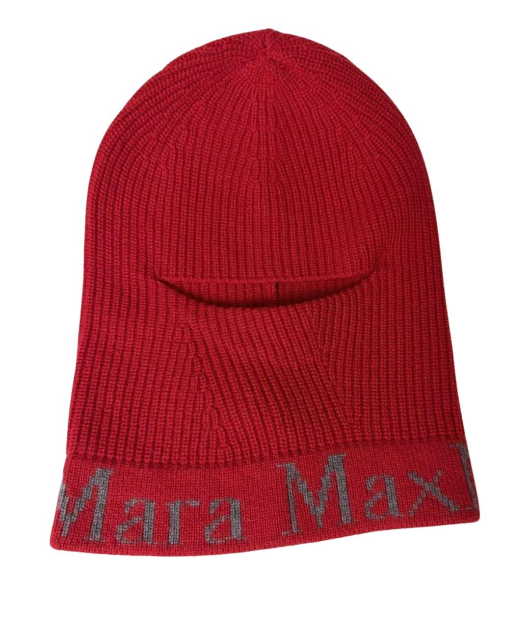 MAX MARA Красная шерстяная шапка, фото 1