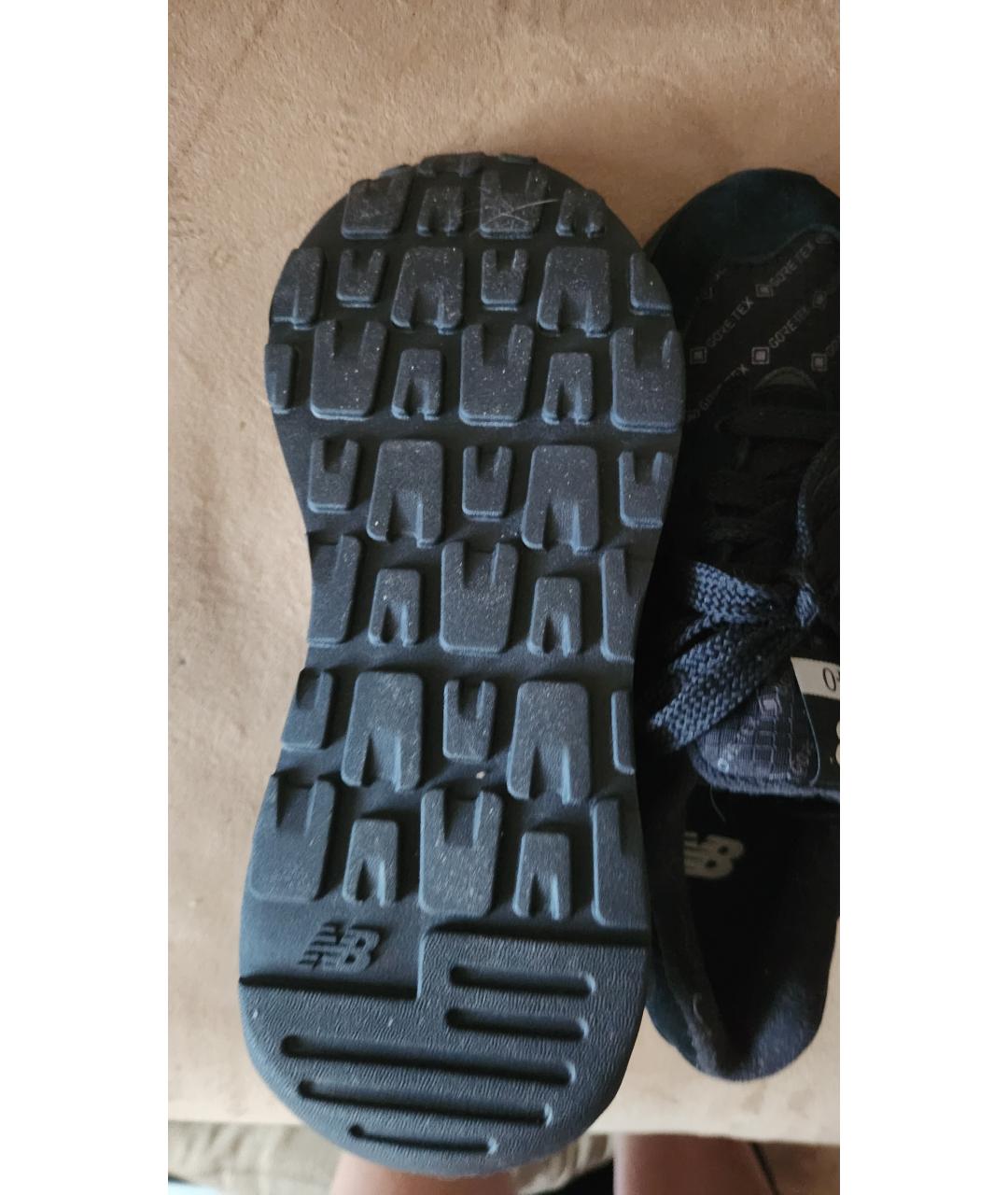 NEW BALANCE Черные замшевые высокие кроссовки / кеды, фото 3