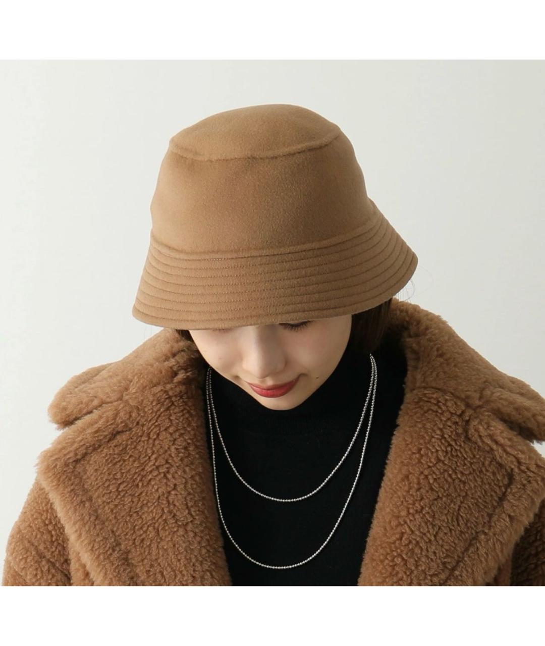 'S MAX MARA Коричневая шерстяная панама, фото 7