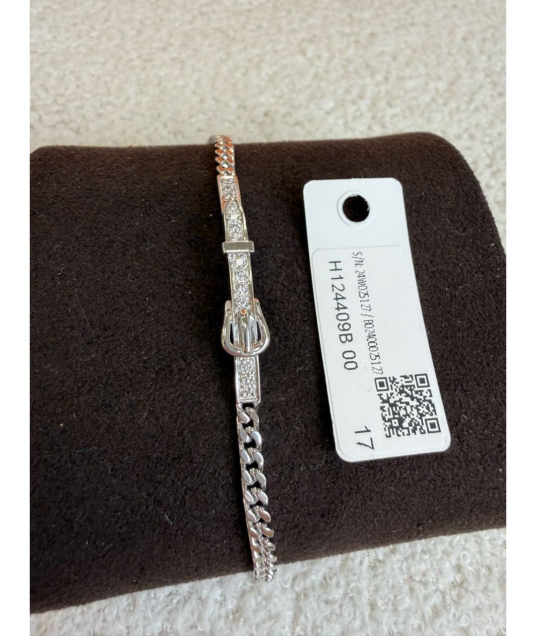 HERMES Серебряный браслет из белого золота, фото 4