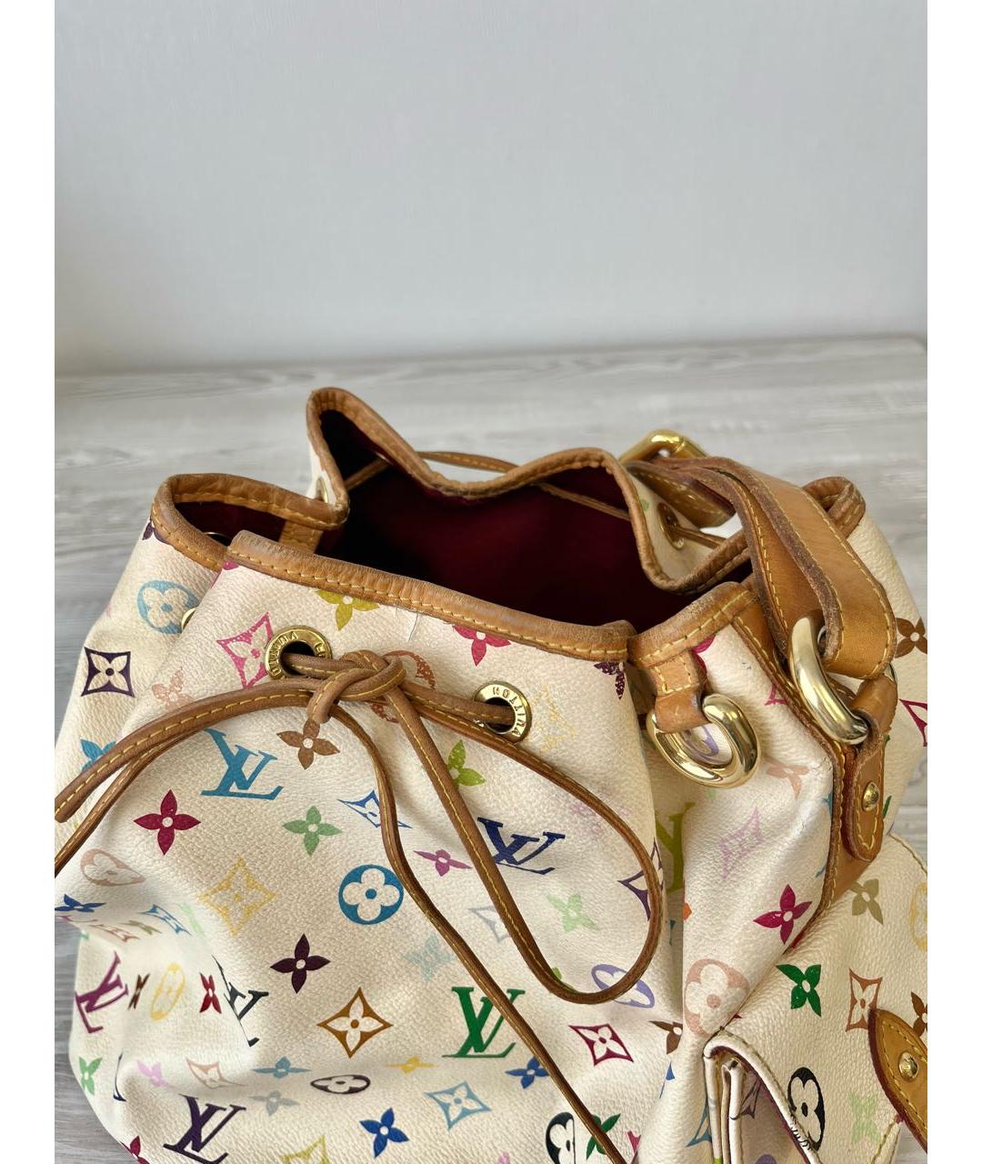LOUIS VUITTON Белая канва сумка с короткими ручками, фото 8