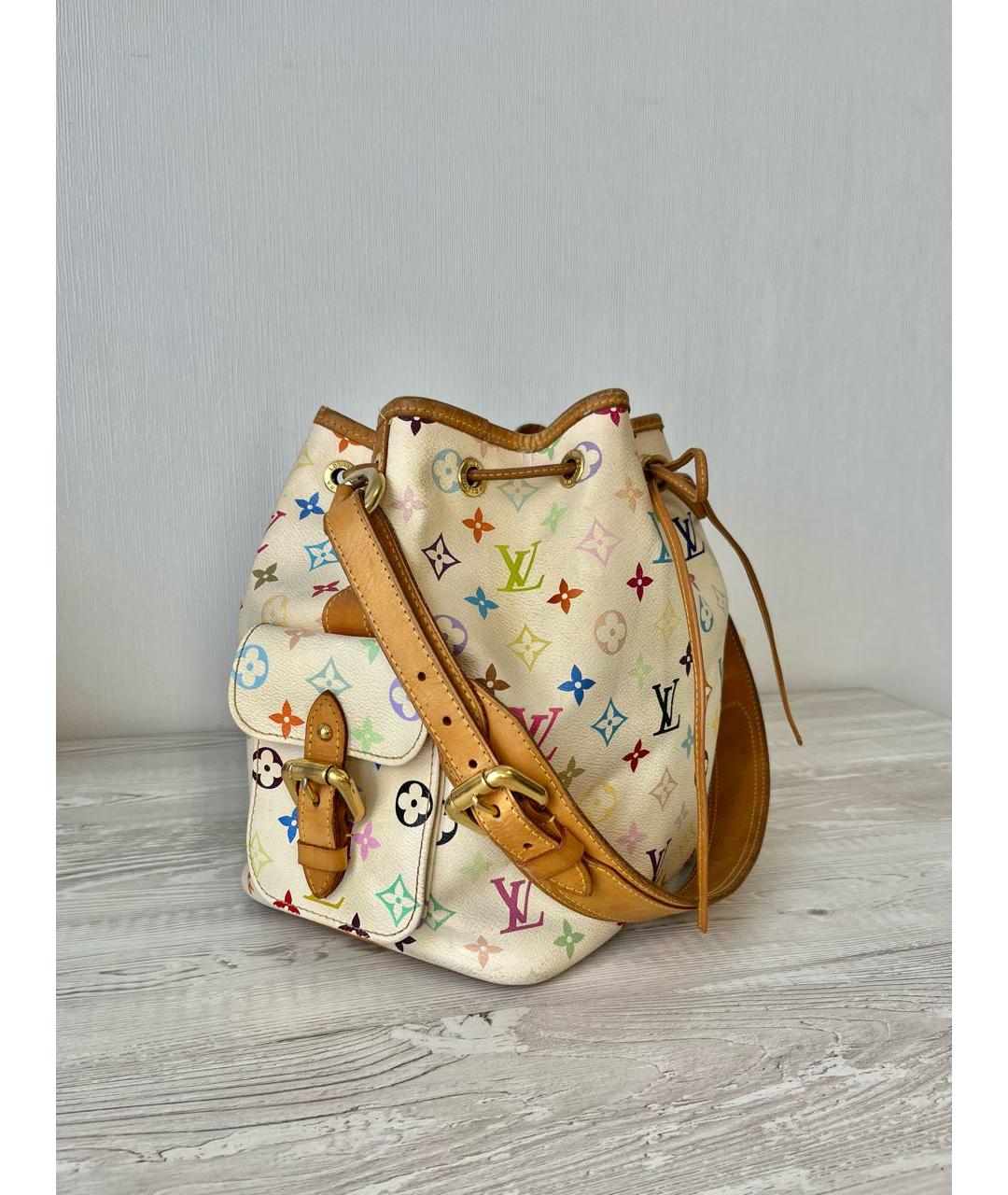 LOUIS VUITTON Белая канва сумка с короткими ручками, фото 2