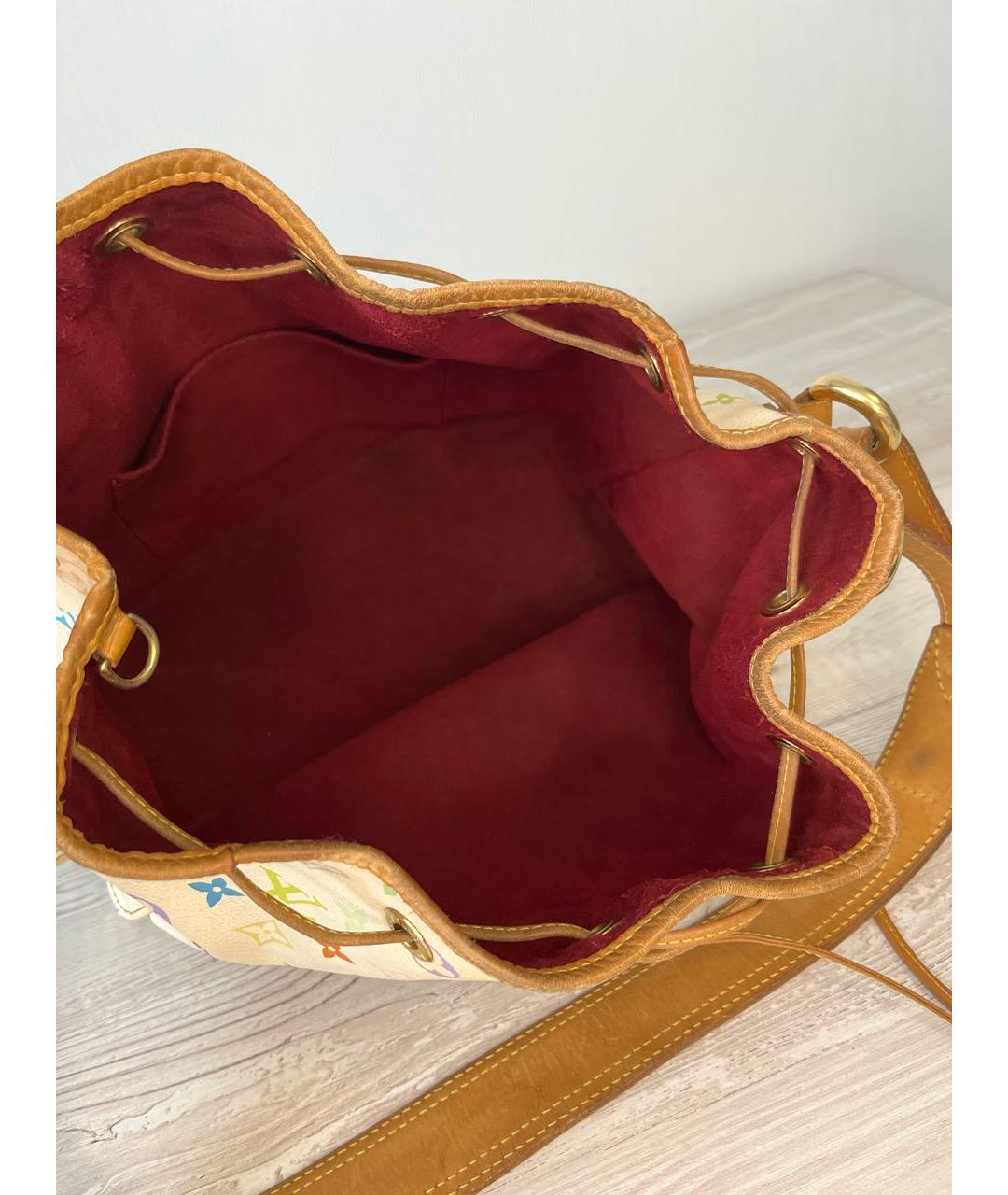 LOUIS VUITTON Белая канва сумка с короткими ручками, фото 4