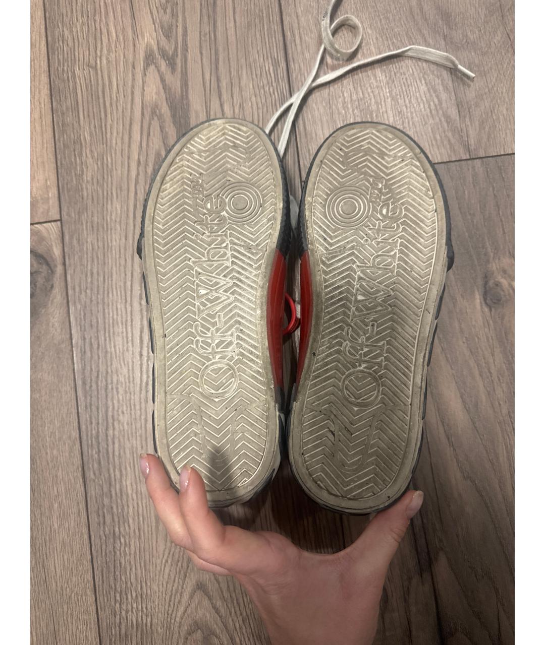 OFF-WHITE Белые кожаные кеды, фото 5