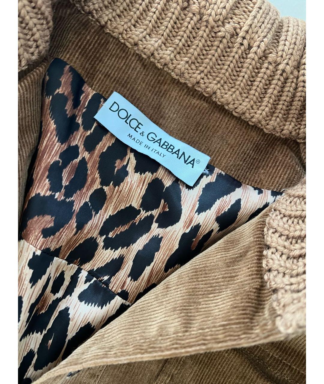 DOLCE&GABBANA Коричневый хлопковый костюм с брюками, фото 7