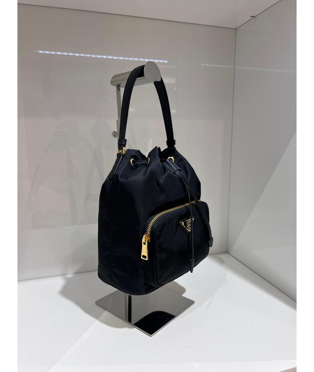 PRADA Черная нейлоновая сумка тоут, фото 3