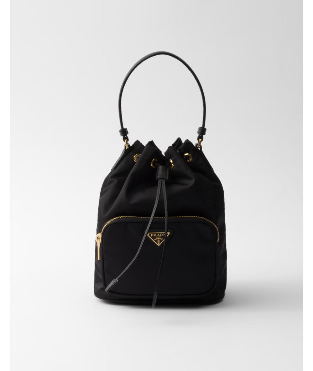 PRADA Черная нейлоновая сумка тоут, фото 5