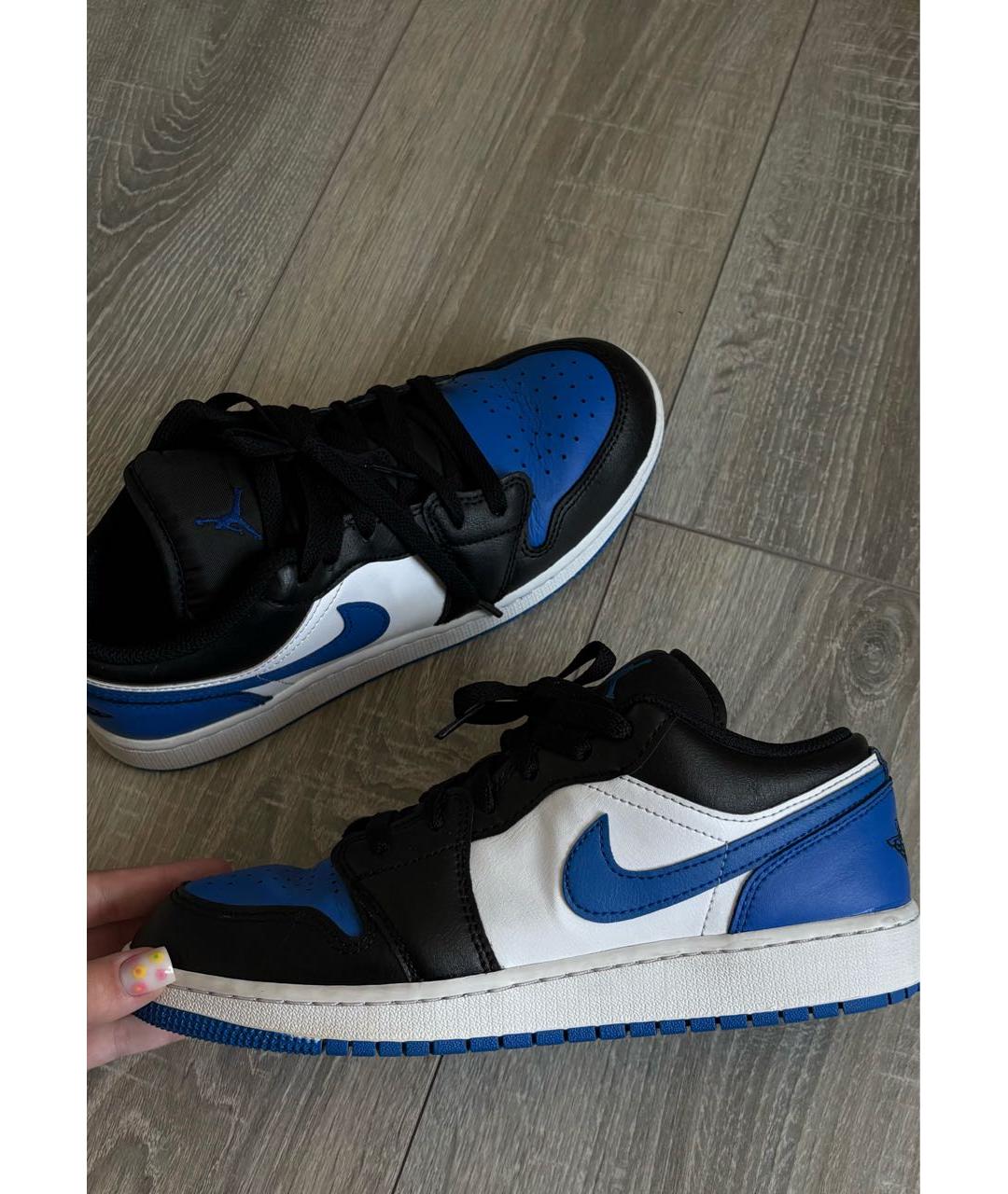 NIKE Темно-синие кожаные кроссовки, фото 2