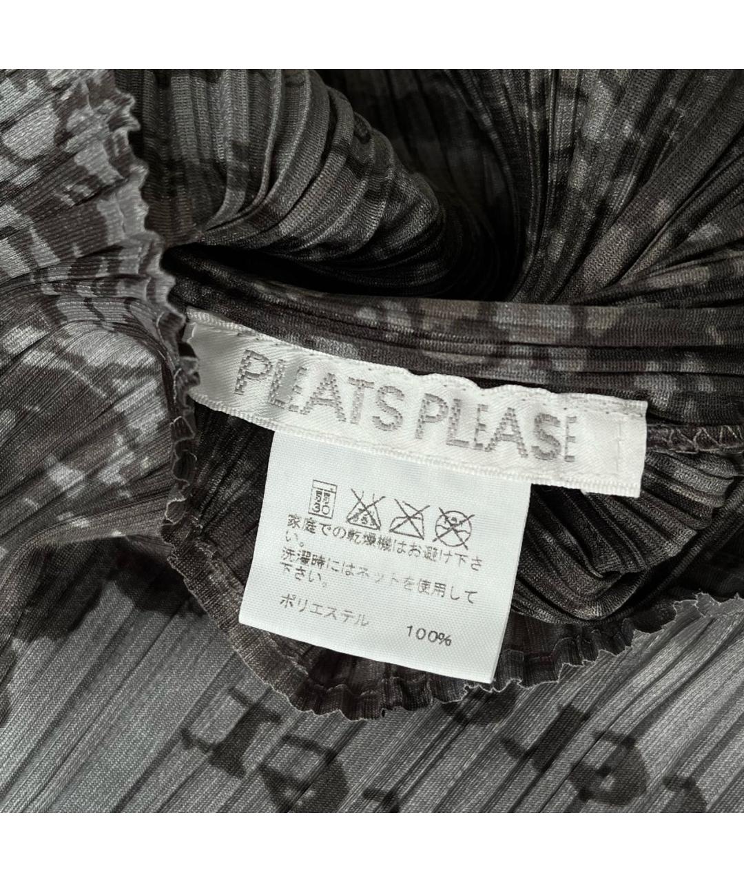 ISSEY MIYAKE Антрацитовая полиэстеровая блузы, фото 3