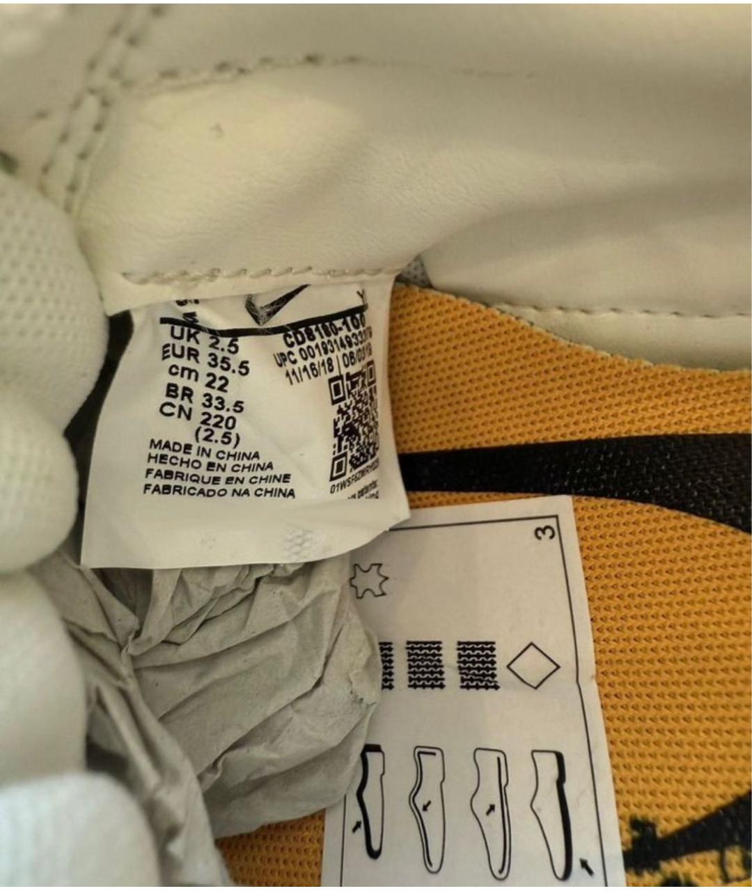 NIKE X OFF-WHITE Белые кроссовки, фото 4