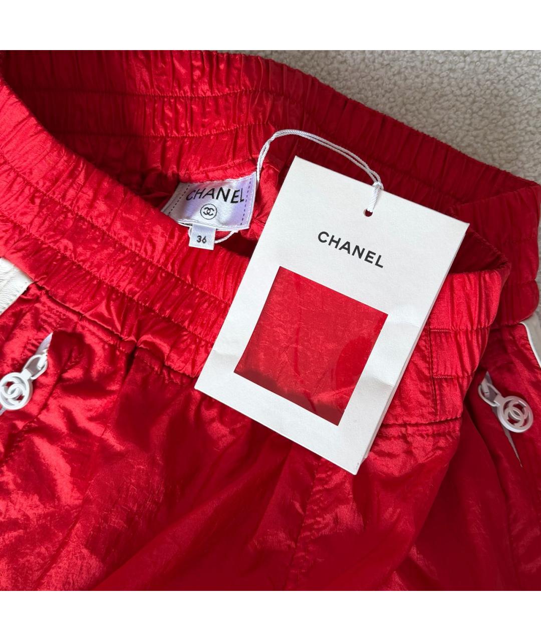 CHANEL Красные шорты, фото 5