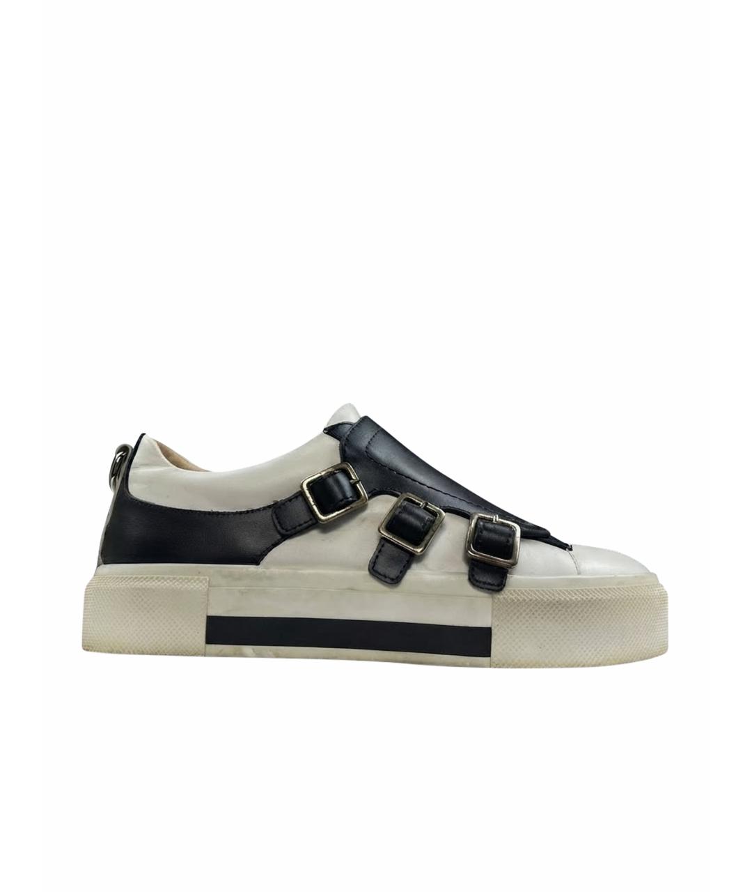 ALEXANDER MCQUEEN Белые низкие кроссовки / кеды из искусственной кожи, фото 1