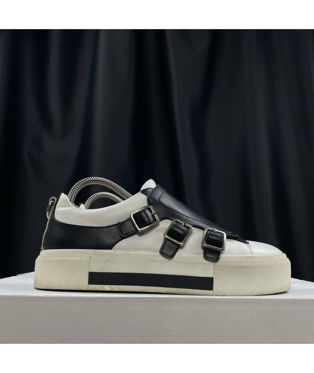 ALEXANDER MCQUEEN Белые низкие кроссовки / кеды из искусственной кожи, фото 9