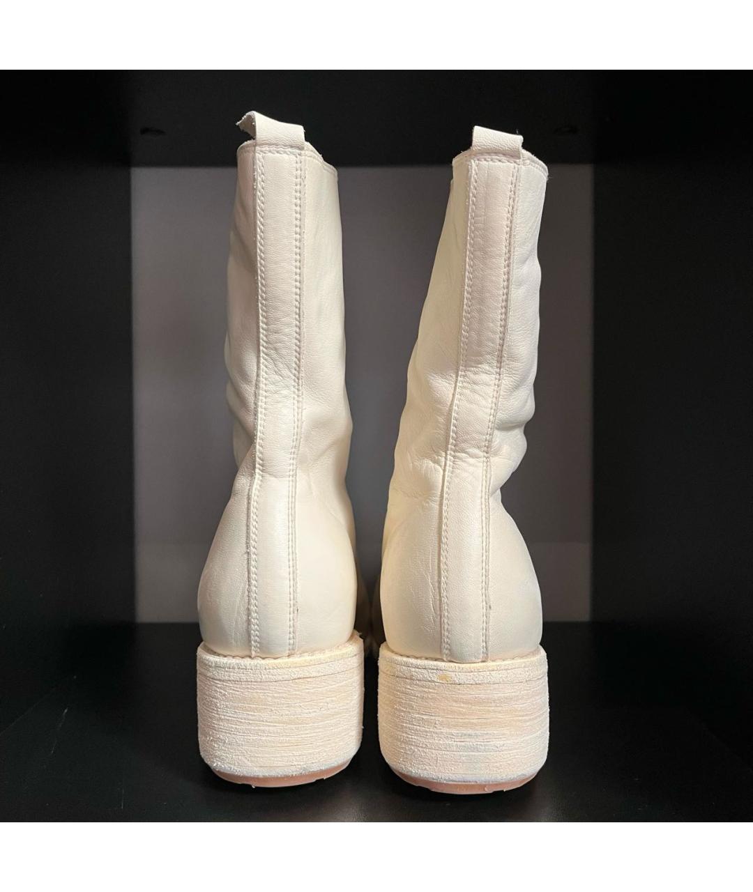 GUIDI Бежевые кожаные ботильоны, фото 4
