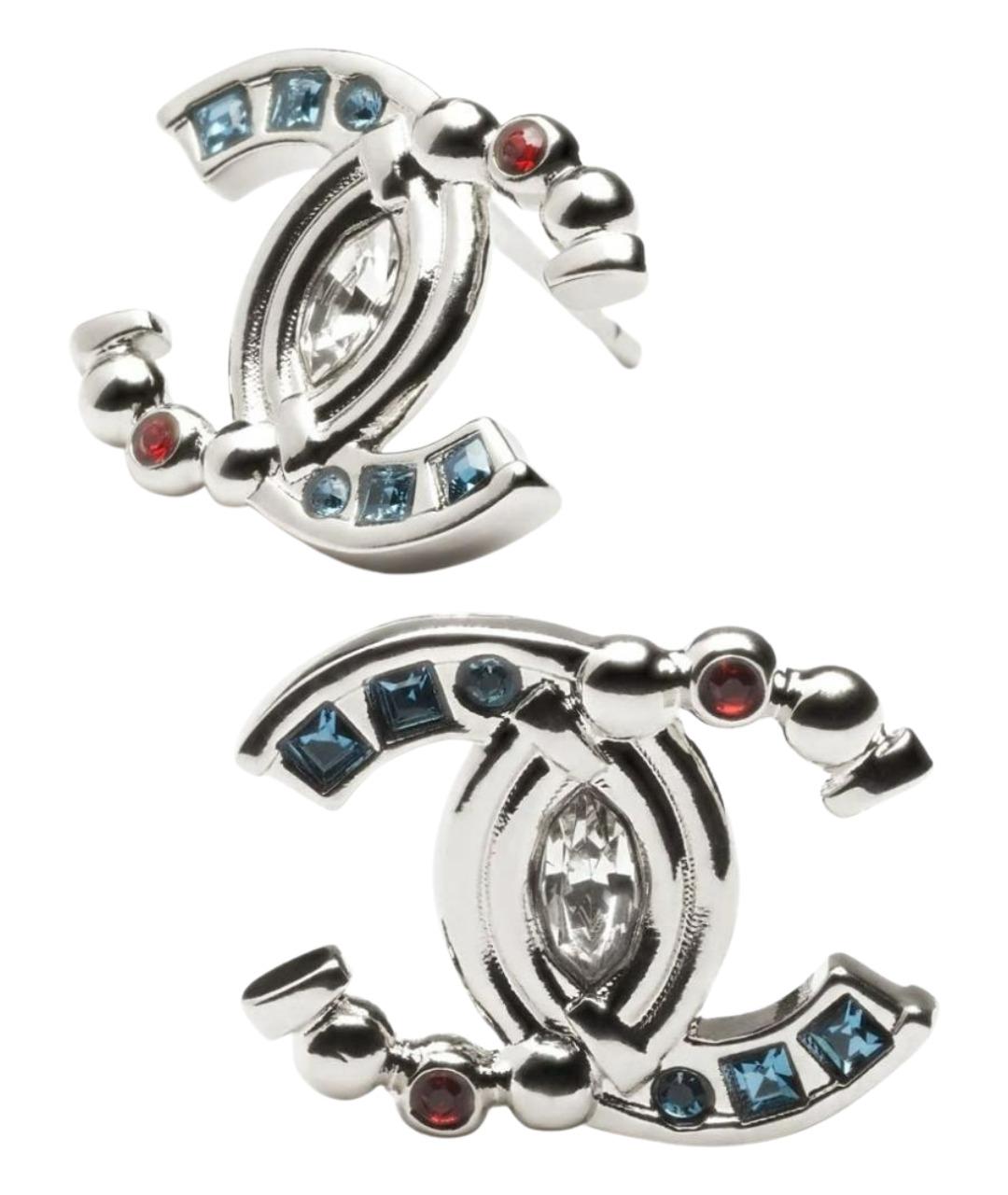 CHANEL Серебряные металлические серьги, фото 1