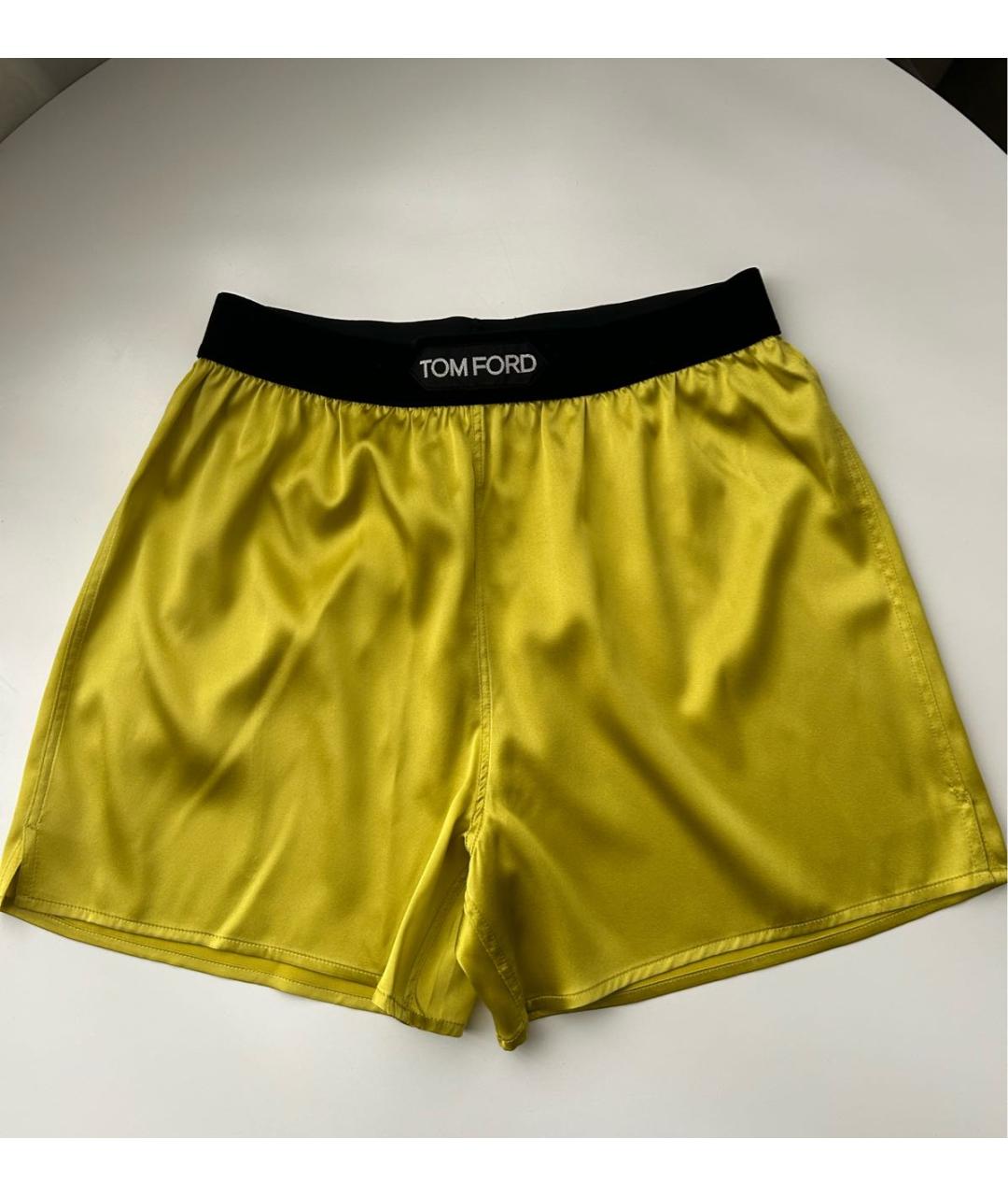TOM FORD Желтые шелковые шорты, фото 5