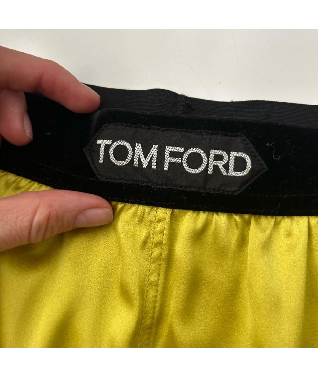 TOM FORD Желтые шелковые шорты, фото 4