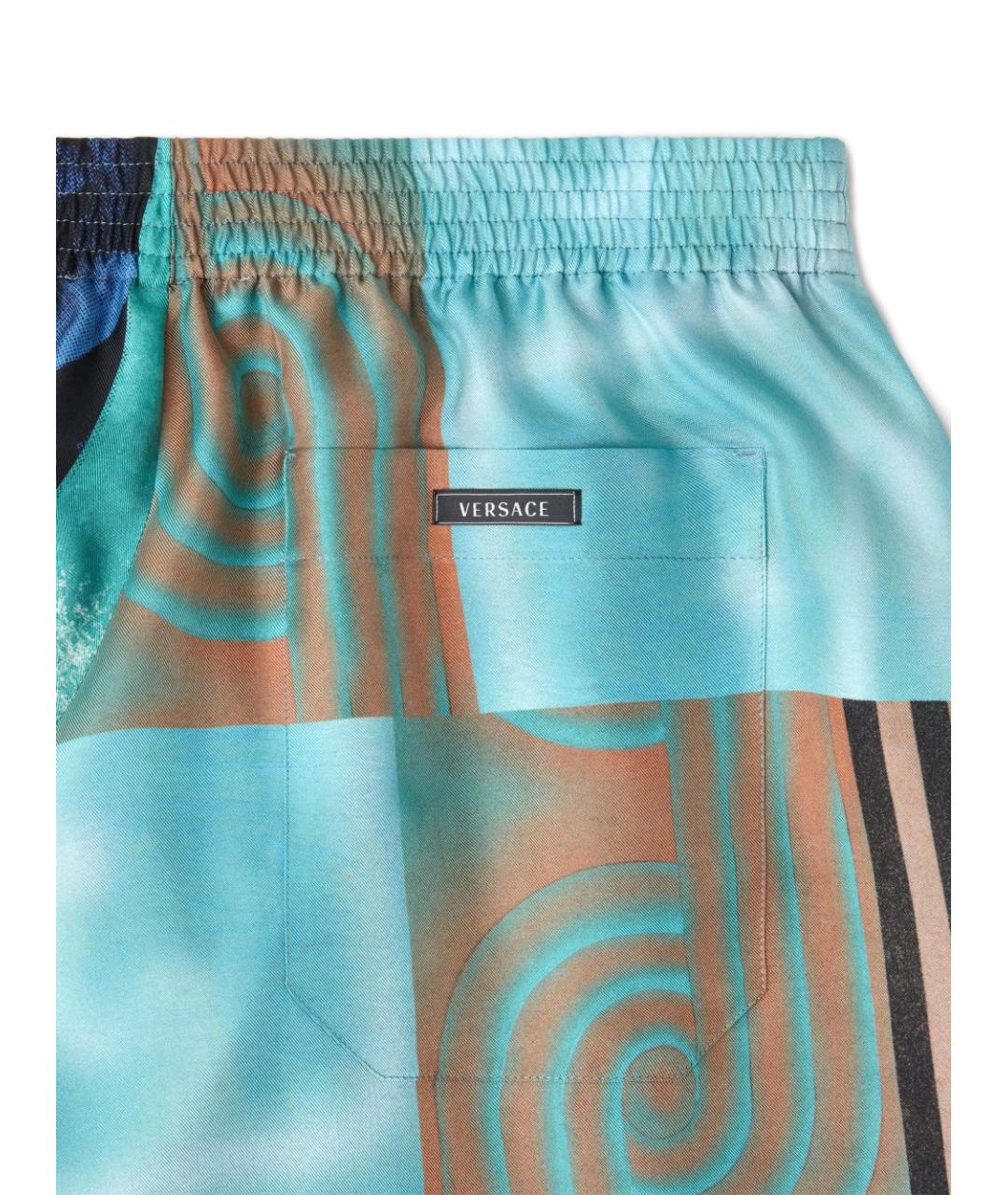 VERSACE Мульти шелковые шорты, фото 3