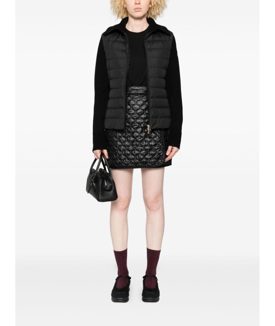MONCLER Черная полиэстеровая куртка, фото 3