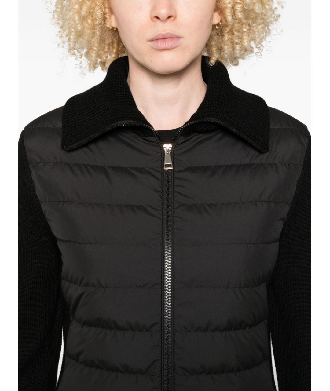 MONCLER Черная полиэстеровая куртка, фото 5