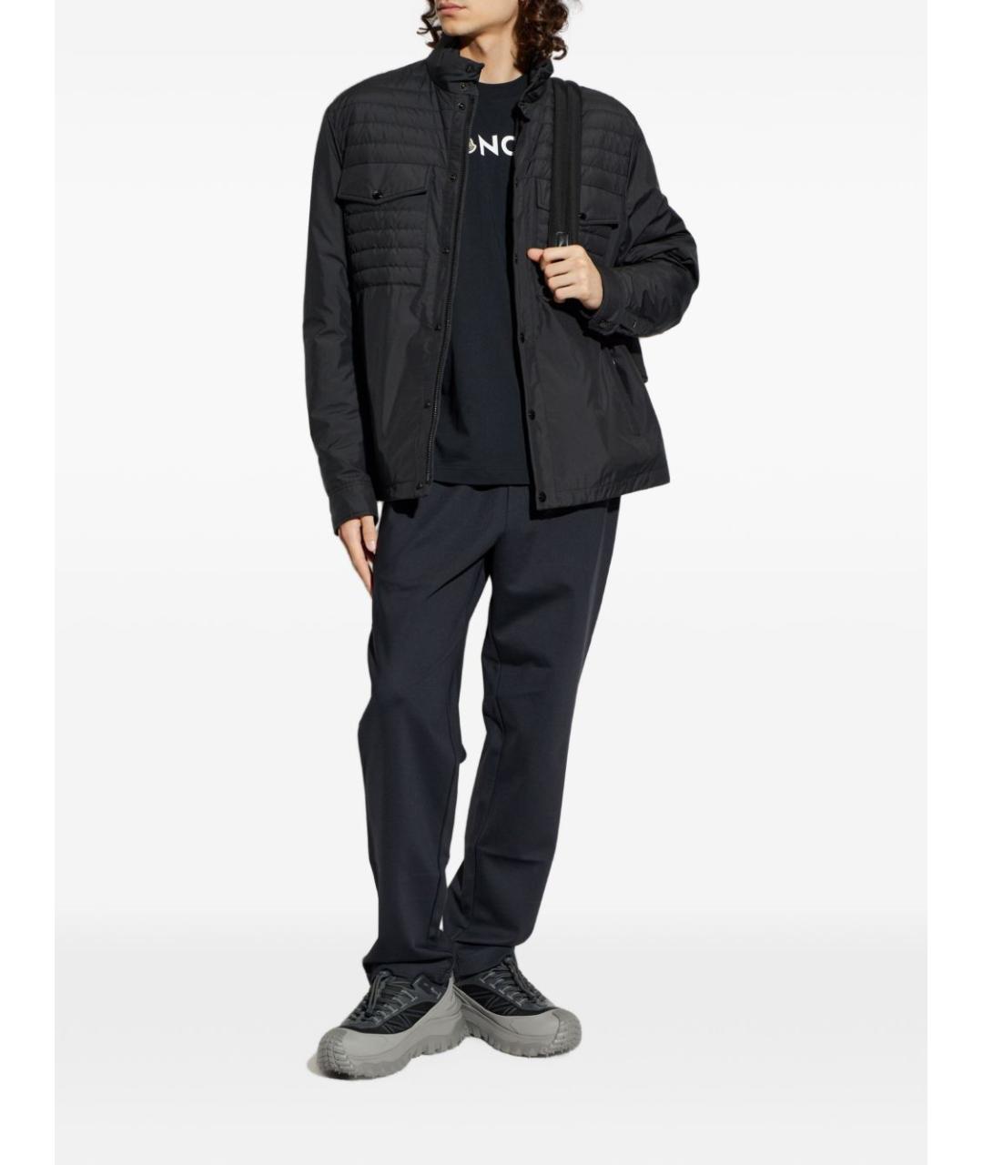 MONCLER Черная полиэстеровая куртка, фото 4