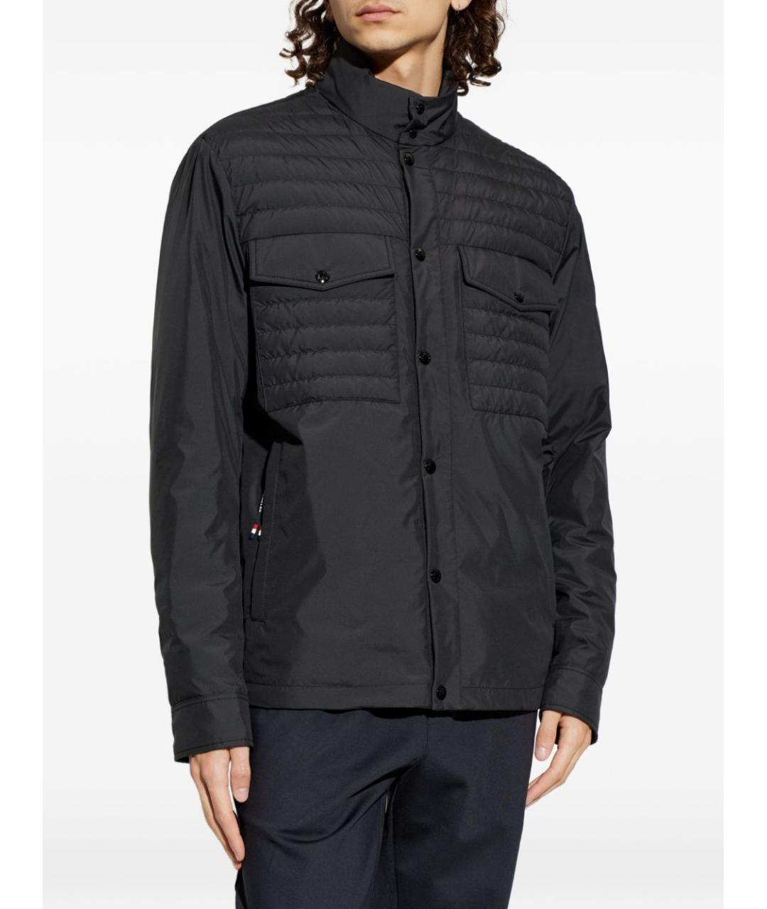 MONCLER Черная полиэстеровая куртка, фото 3