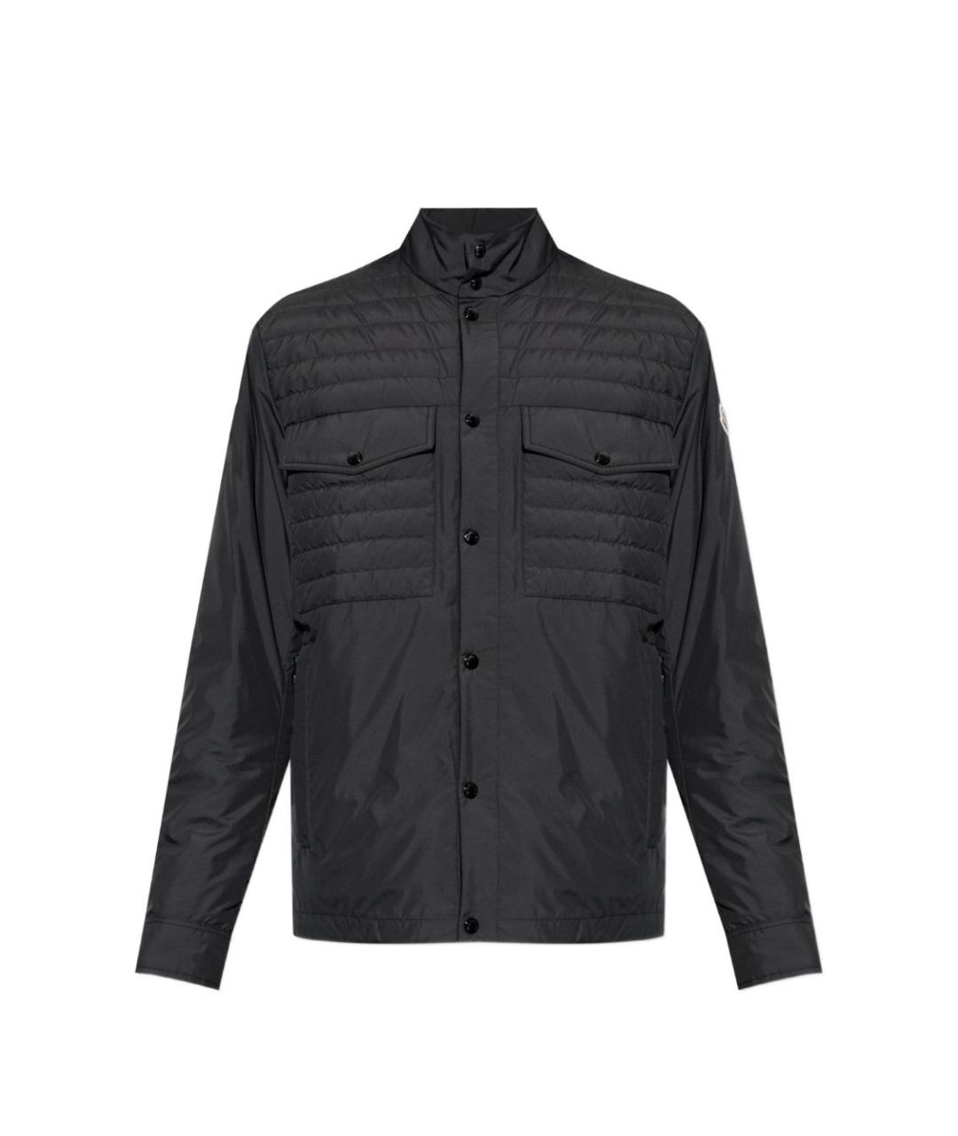 MONCLER Черная полиэстеровая куртка, фото 1